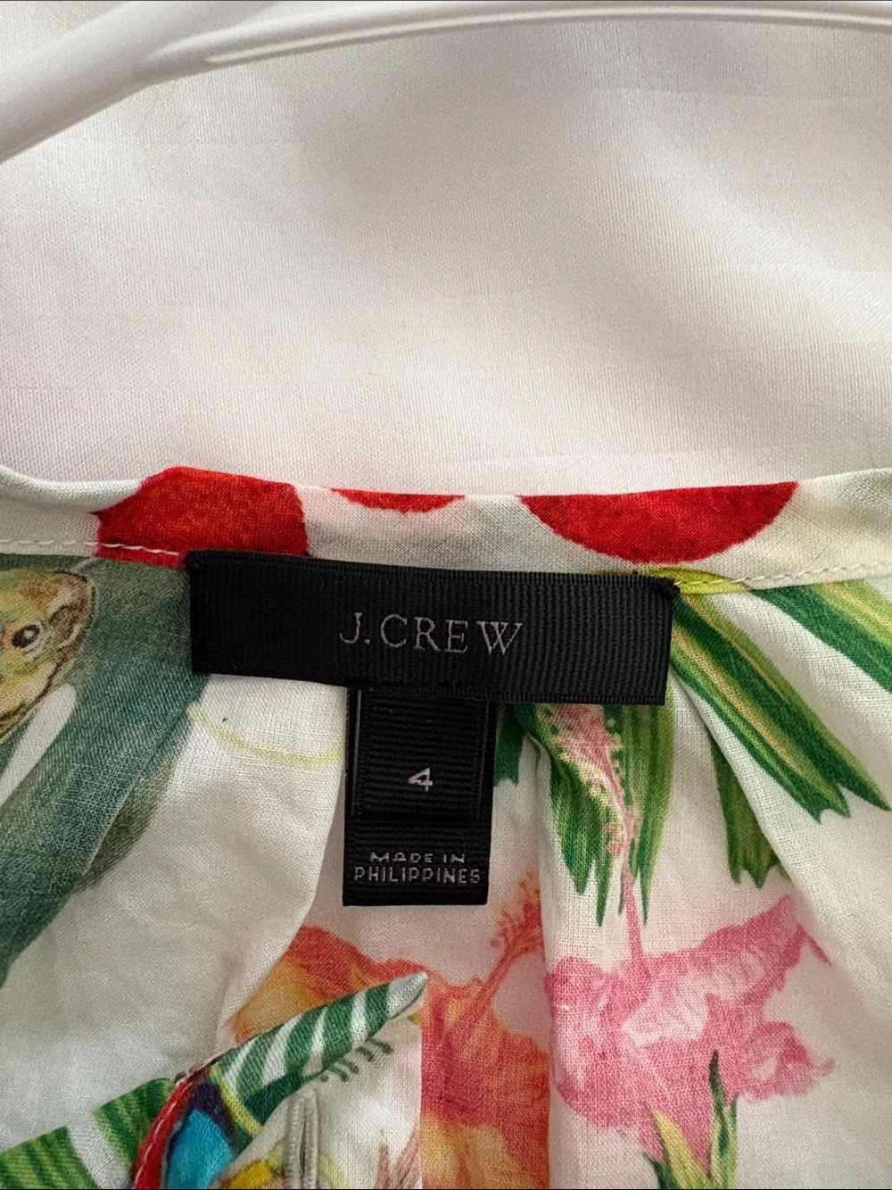Floral Tropical Print J. Crew blouse